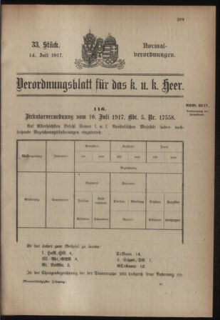 Verordnungsblatt für das Kaiserlich-Königliche Heer