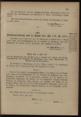 Verordnungsblatt für das Kaiserlich-Königliche Heer 19170817 Seite: 7