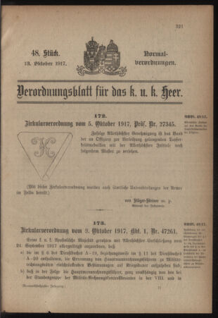 Verordnungsblatt für das Kaiserlich-Königliche Heer