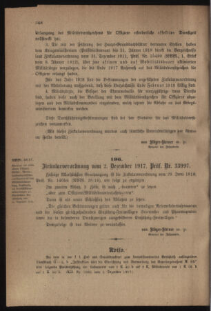 Verordnungsblatt für das Kaiserlich-Königliche Heer 19171208 Seite: 2