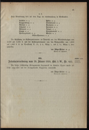 Verordnungsblatt für das Kaiserlich-Königliche Heer 19180201 Seite: 3