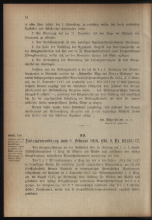 Verordnungsblatt für das Kaiserlich-Königliche Heer 19180216 Seite: 6