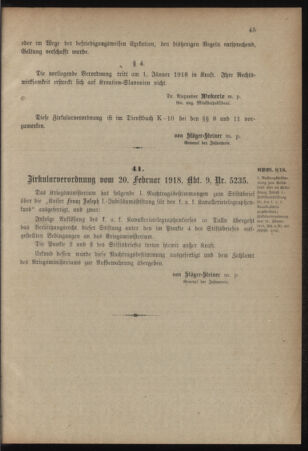 Verordnungsblatt für das Kaiserlich-Königliche Heer 19180223 Seite: 3