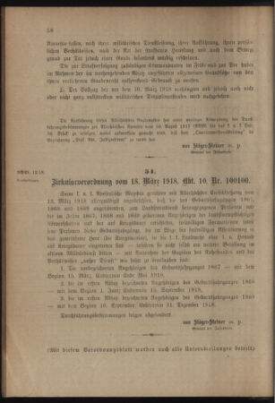 Verordnungsblatt für das Kaiserlich-Königliche Heer 19180321 Seite: 2