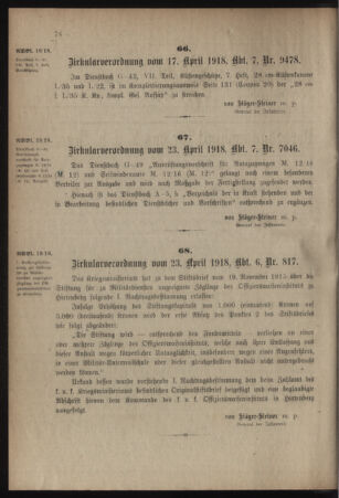 Verordnungsblatt für das Kaiserlich-Königliche Heer 19180427 Seite: 2