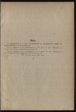 Verordnungsblatt für das Kaiserlich-Königliche Heer 19180427 Seite: 3