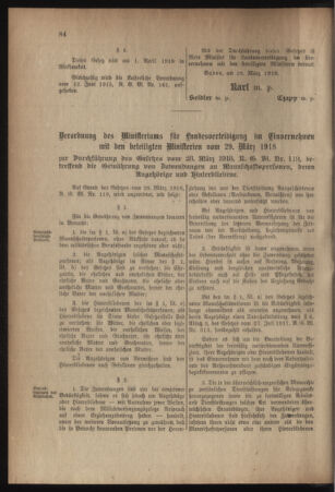 Verordnungsblatt für das Kaiserlich-Königliche Heer 19180504 Seite: 6