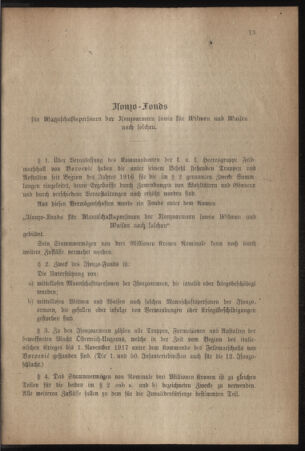 Verordnungsblatt für das Kaiserlich-Königliche Heer 19180904 Seite: 15