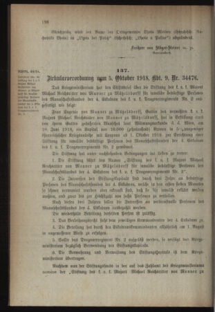 Verordnungsblatt für das Kaiserlich-Königliche Heer 19181012 Seite: 6