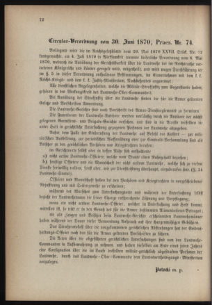 Verordnungsblatt für die Kaiserlich-Königliche Landwehr 18700704 Seite: 4