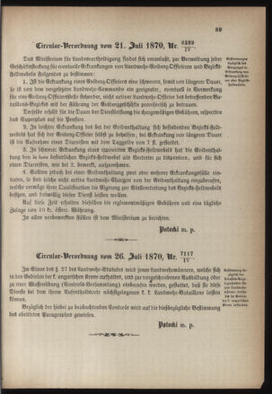 Verordnungsblatt für die Kaiserlich-Königliche Landwehr 18700729 Seite: 3