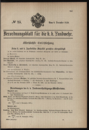 Verordnungsblatt für die Kaiserlich-Königliche Landwehr