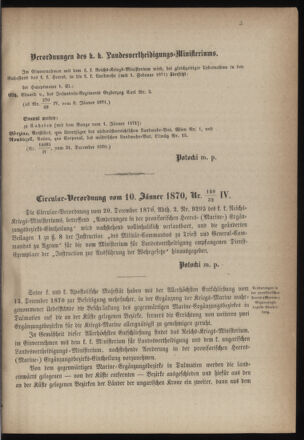 Verordnungsblatt für die Kaiserlich-Königliche Landwehr 18710118 Seite: 3