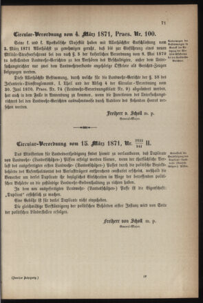 Verordnungsblatt für die Kaiserlich-Königliche Landwehr 18710404 Seite: 5