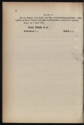 Verordnungsblatt für die Kaiserlich-Königliche Landwehr 18710412 Seite: 2