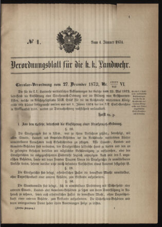 Verordnungsblatt für die Kaiserlich-Königliche Landwehr