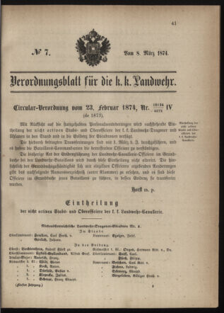 Verordnungsblatt für die Kaiserlich-Königliche Landwehr