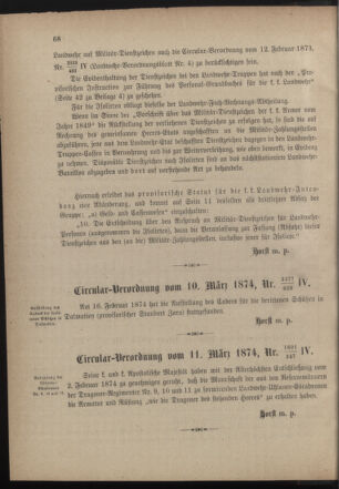 Verordnungsblatt für die Kaiserlich-Königliche Landwehr 18740322 Seite: 6