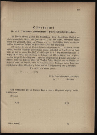 Verordnungsblatt für die Kaiserlich-Königliche Landwehr 18740808 Seite: 5