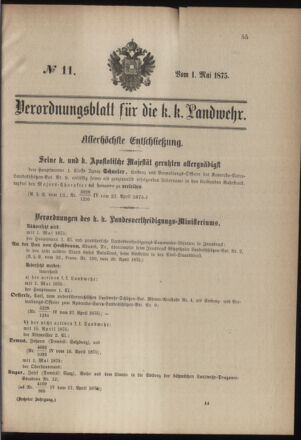 Verordnungsblatt für die Kaiserlich-Königliche Landwehr