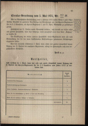 Verordnungsblatt für die Kaiserlich-Königliche Landwehr 18750520 Seite: 5