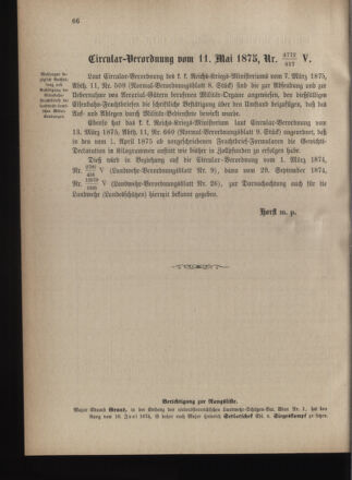 Verordnungsblatt für die Kaiserlich-Königliche Landwehr 18750520 Seite: 6