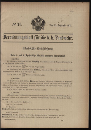 Verordnungsblatt für die Kaiserlich-Königliche Landwehr 18750922 Seite: 1