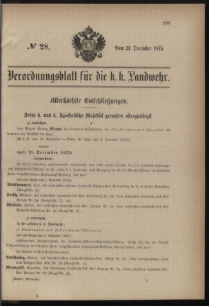 Verordnungsblatt für die Kaiserlich-Königliche Landwehr