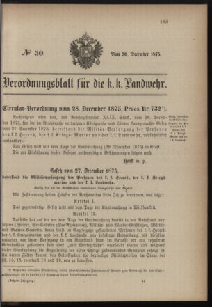 Verordnungsblatt für die Kaiserlich-Königliche Landwehr