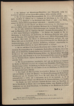 Verordnungsblatt für die Kaiserlich-Königliche Landwehr 18760120 Seite: 6