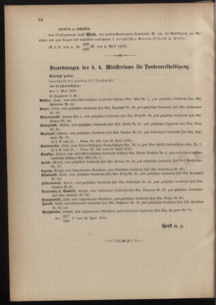 Verordnungsblatt für die Kaiserlich-Königliche Landwehr 18760429 Seite: 12