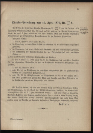 Verordnungsblatt für die Kaiserlich-Königliche Landwehr 18760429 Seite: 5