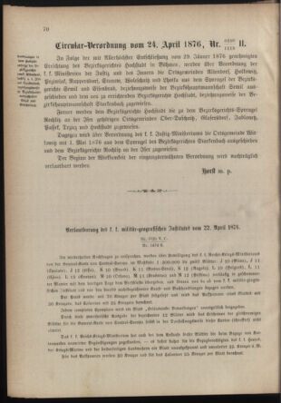 Verordnungsblatt für die Kaiserlich-Königliche Landwehr 18760522 Seite: 6