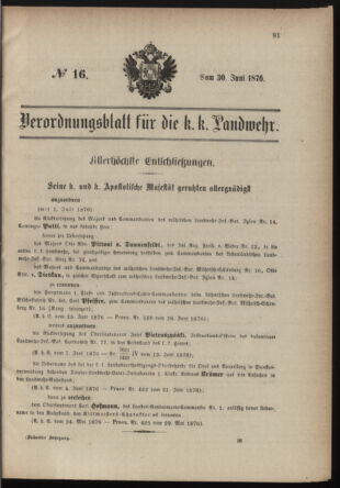 Verordnungsblatt für die Kaiserlich-Königliche Landwehr 18760630 Seite: 1