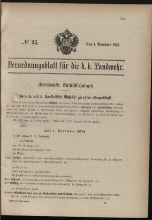 Verordnungsblatt für die Kaiserlich-Königliche Landwehr 18761101 Seite: 7