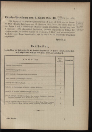 Verordnungsblatt für die Kaiserlich-Königliche Landwehr 18770113 Seite: 5