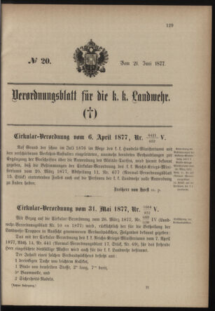 Verordnungsblatt für die Kaiserlich-Königliche Landwehr 18770621 Seite: 7