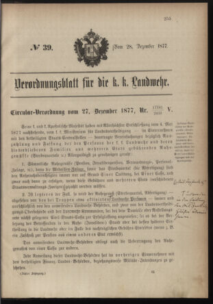 Verordnungsblatt für die Kaiserlich-Königliche Landwehr 18771228 Seite: 11