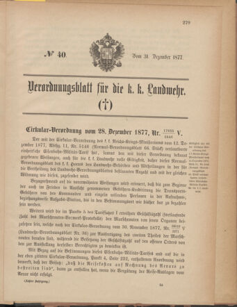 Verordnungsblatt für die Kaiserlich-Königliche Landwehr 18771231 Seite: 1