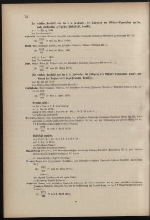 Verordnungsblatt für die Kaiserlich-Königliche Landwehr 18780411 Seite: 4