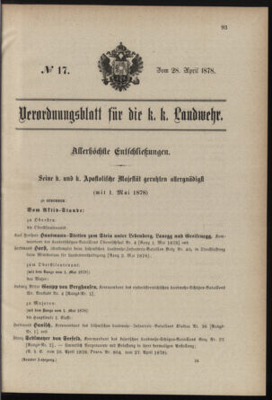 Verordnungsblatt für die Kaiserlich-Königliche Landwehr 18780428 Seite: 3