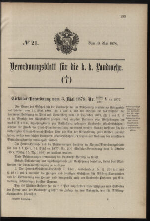 Verordnungsblatt für die Kaiserlich-Königliche Landwehr