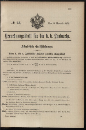 Verordnungsblatt für die Kaiserlich-Königliche Landwehr