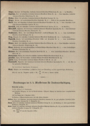 Verordnungsblatt für die Kaiserlich-Königliche Landwehr 18790102 Seite: 5