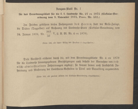 Verordnungsblatt für die Kaiserlich-Königliche Landwehr 18790117 Seite: 97