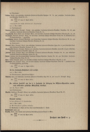 Verordnungsblatt für die Kaiserlich-Königliche Landwehr 18790423 Seite: 3