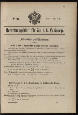 Verordnungsblatt für die Kaiserlich-Königliche Landwehr 18790704 Seite: 1