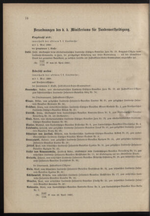 Verordnungsblatt für die Kaiserlich-Königliche Landwehr 18800429 Seite: 14