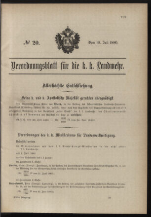 Verordnungsblatt für die Kaiserlich-Königliche Landwehr