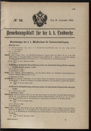 Verordnungsblatt für die Kaiserlich-Königliche Landwehr